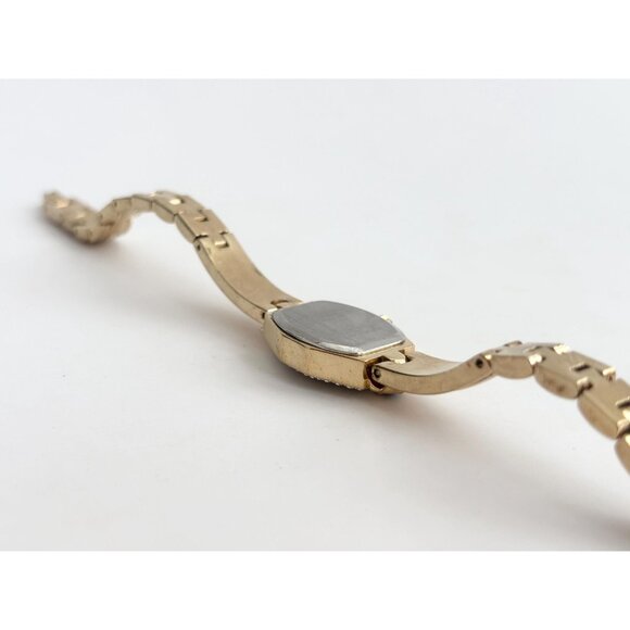 ELGIN EG075 Gold Diamond Mother of Pearl Ladies Vintage Wristwatch 17mm - WORKS! - Picture 9 of 11